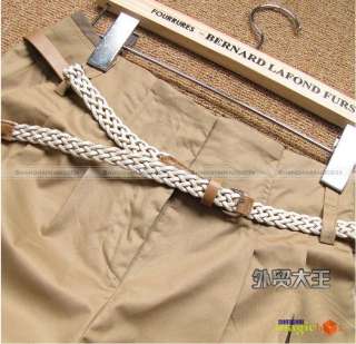 Women Overall Ankle Length Trousers Pants W/Belt #017  