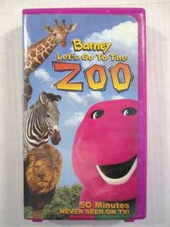   Barney Lets Go To The Zoo Childrens VHS Tape 045986020352  