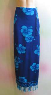 GORGEOUS Blue MISSES MEDIUM/LARGE Tropical Beach Cover Up Wrap Sarong 