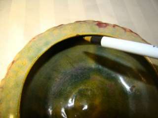 Beautiful McCoy Art Pottery Planter Bowl Green & Red  