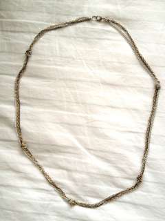 Ann Taylor LOFT Mixed Metal Knotted Chain Necklace 34  