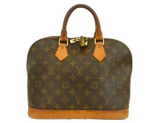LOUIS VUITTON Monogram ALMA Handbag LV Bag Purse LOCK M51130 Authentic 
