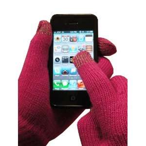   Pair of Texting Gloves For Touch Screen Phones (Pink) 