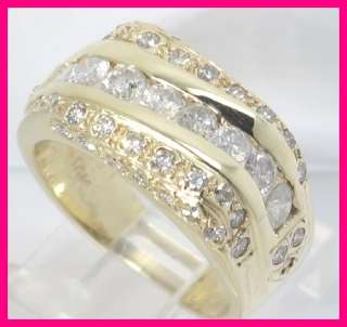 Mens 14kyg Round Diamond Right Hand Fashion Ring 2.0ct  