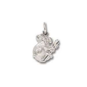  4075 Koala Bear Charm   Sterling Silver Jewelry