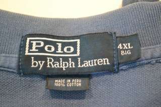 POLO BY RALPH LAUREN BLUE SHIRT W/ ORANGE HORSE 4XL 4X 4XB  