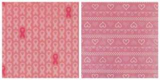 12ct SCRAPBOOKING PAPER 12x12 Pink Ribbon Breast Cancer Awareness 