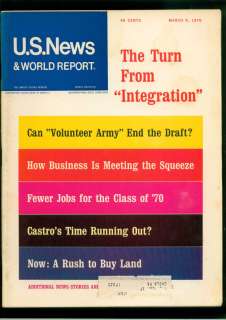 US News & World Report Magazine March 1970 Integration  