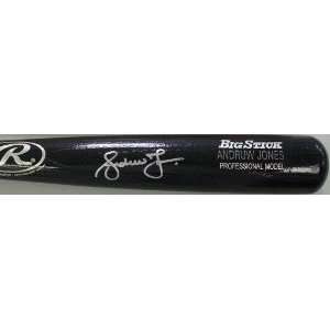  Andruw Jones Black Engraved Big Stick Bat AS IS Sports 
