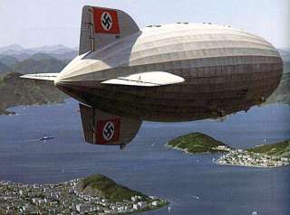 RARE NAZI STAMP w ZEPPELIN HINDENBURG AIRSHIP ON ITS 1ST FLIGHT TO USA 