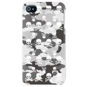  Second Skin iPhone 4S Print Cover Clear (Skull Monogram 