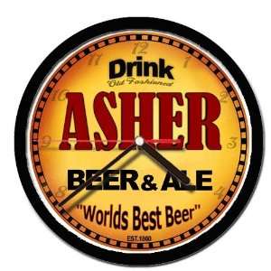  ASHER beer and ale wall clock 