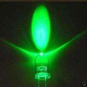 100 pcs 5mm Green LED Ultra Bright Free Resistor EMS  