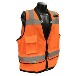 Radians SV59 2ZOD 4X Class 2 Heavy Duty Surveyor Safety Vest, Orange 