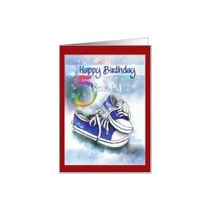    Blue Sneakers, Colorful 5 year Old Birthday Card Toys & Games