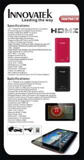 Innovatek InnoPad i10 10.1 Tablet PC 1.5Ghz A10 3D 2160p Capacitive 