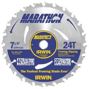 Pack Irwin 14030 Marathon 7 1/4 x 24 Tooth Framing/Ripping Circular 