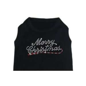  Merry Christmas Rhinestone Dog Shirt Size Medium 