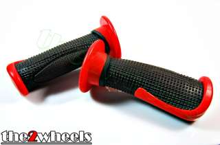 Motorcycle Soft Rubber 7/8 Handlebar Grips Red  
