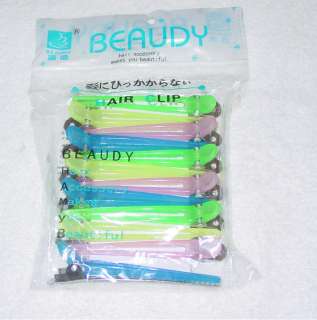 Set of 12 Alligator Hair Sectioning Clips 10cm  