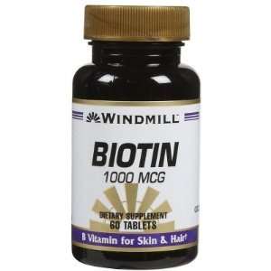  Windmill  Biotin, 1000mcg, 60 Tablets Health & Personal 