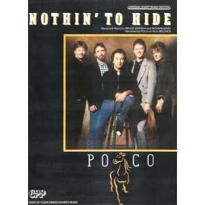  Sheet Music Nothin To Hide POCO 181 