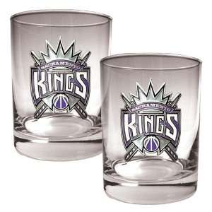  Sacramento Kings NBA 2pc Rocks Glass Set   Primary Logo 