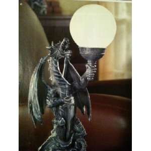  Dragon with globe table lamp 