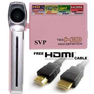  SVP T900 Pink HD 720p Ultra Slim DIGITAL CAMCORDER/CAMERA 