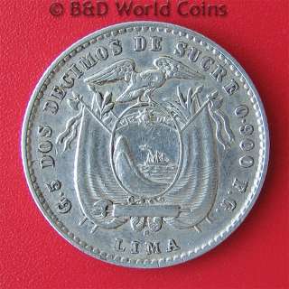 1914 2 decimos 51 3 vf silver 900 5 1446 23 low mint 110000 coins