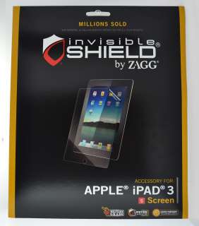 ZAGG   invisible Shield NEW Apple iPAD 3 FRONT Screen Scratch 