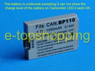   + Charger for Canon VIXIA HF R20 R21 R200 HFR20 HFR21 HFR200 CG 110E