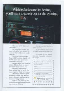 Kenwood Car Hi Fi KRC 868D 1987 Magazine Advert #3828  