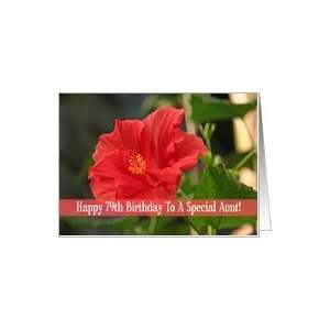  Red Floral 79th Birthday Card For Aunt Card Health 