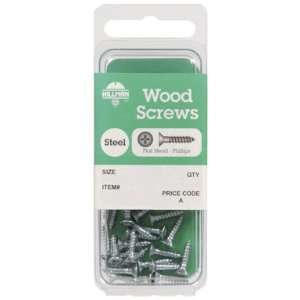   20 Hillman Zinc Plated Steel Wood Screws (5772)