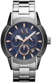 Brand New Armani Exchange Silver Stainless Steel Bracelet Mens Watch 