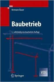 Baubetrieb, (3540321136), Hermann Bauer, Textbooks   