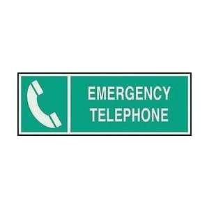  Sign,5x14,emergency Telephone,plastic   BRADY Everything 