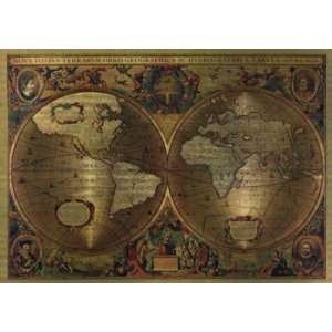  Vintage World Map   Poster (22.5x16)