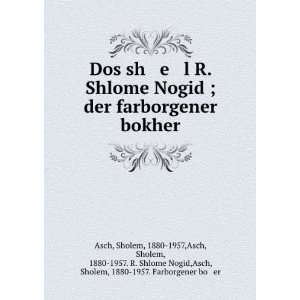   Nogid,Asch, Sholem, 1880 1957. Farborgener boá¸¥er Asch Books