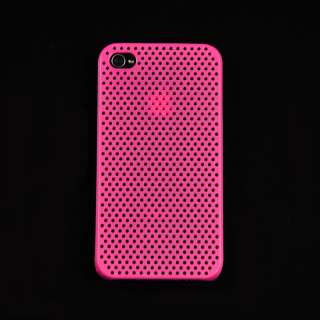 Ultra Thin 0.5mm Peachblow Net Flectional Protector Case for iPhone 4 