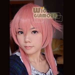 Future Diary Yuno Gasai Milkshake Pink Cosplay Hair Wig  