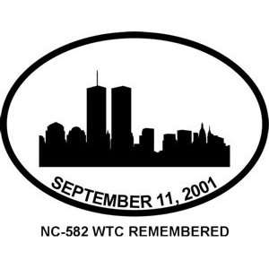  WTC REMEMBERED Personalized Sticker Automotive