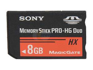    SONY 8GB Memory Stick PRO HG Duo HX Flash Card Model 