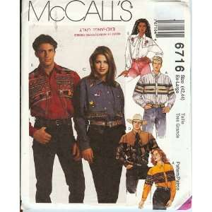  McCalls 6716 Western Shirt Arts, Crafts & Sewing