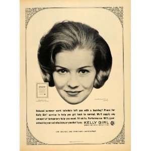 1965 Ad Kelly Girl Typing Secretarial Service E Murray 