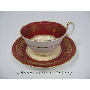  Aynsley Red/Fuschia Cup and Saucer