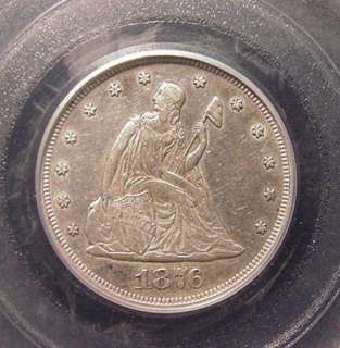 SCARCE Low Mintage Date 1876 Liberty Seated Silver Twenty Cent Piece 