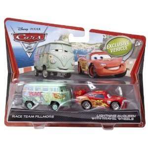 Disney / Pixar CARS 2 Movie 155 Scale Die Cast Car 2 Pack Race 