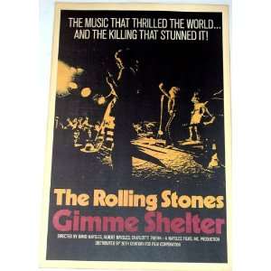  Rolling Stones Gimme Shelter Movie Poster 